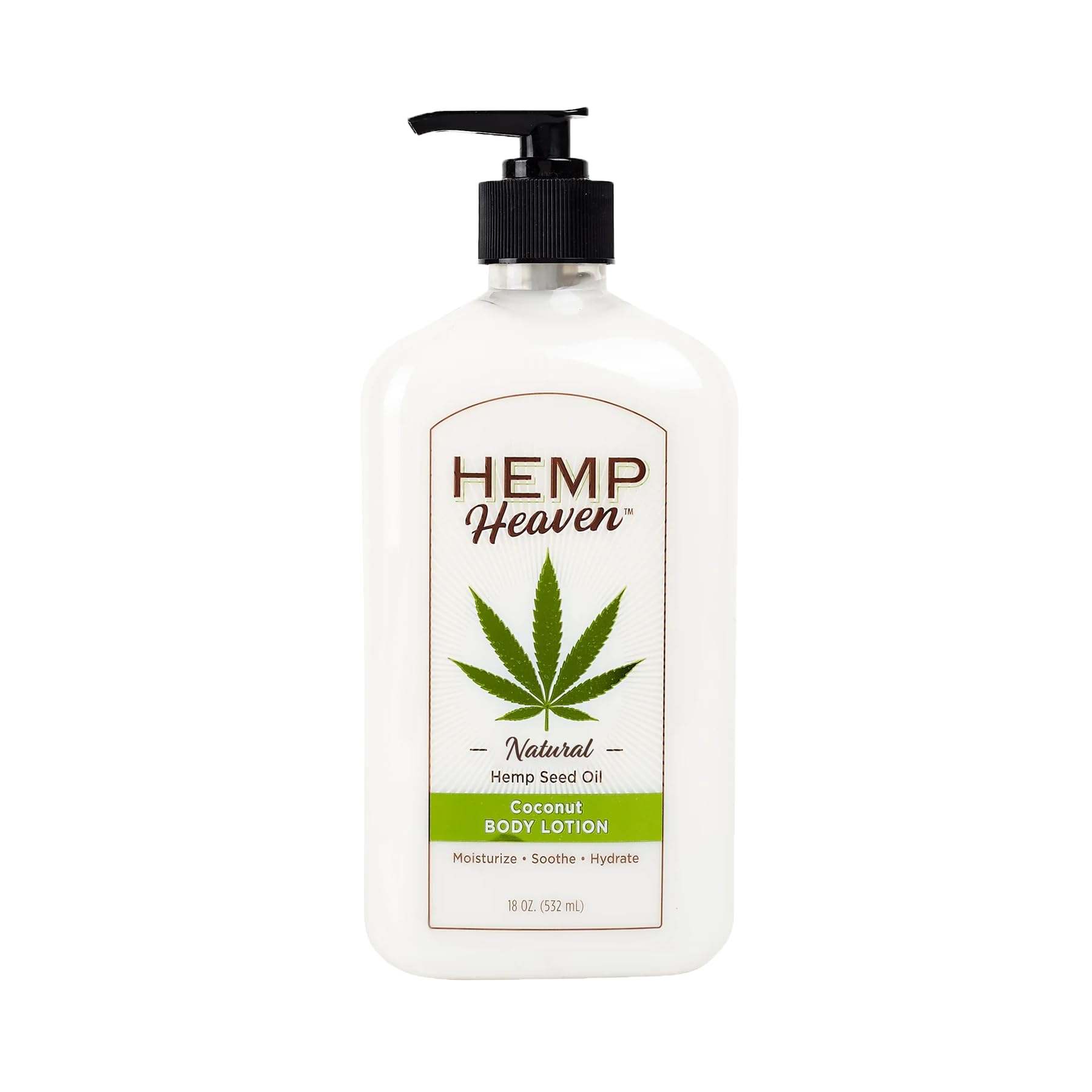 Hemp Heaven Coconut Bliss Body Lotion - Luxurious Nourishing Hydration for Silky Smoothness and Softness - Experience Hemp Seed Oil Skin Care – 18 Oz