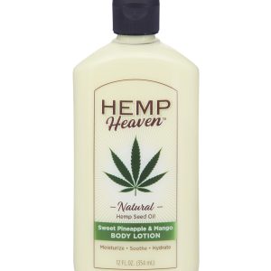Hemp Heaven Moisturizing Body Lotion Sweet Pineapple & Mango Scent made with Natural Hemp Seed Oil For Men & Women, 12 oz.