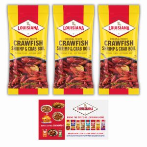 Louisiana Fish Fry Products Crawfish, Shrimp & Crab Boil Seasoning - Spicy & Delicious Seafood Powder Complete Seasoning - Low Salt Cajun Seasoning 16 oz (Pack of 3)
