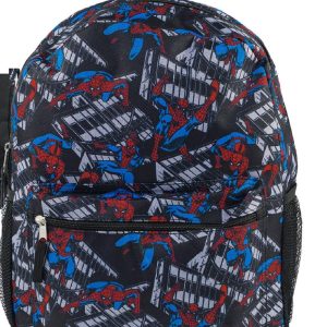 Fast Forward Spiderman Allover Print Backpack- 16 inches